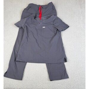 FIGS Technical Collection Scrub Set S Gray Top FW1000 Bottom TW2000R Pants